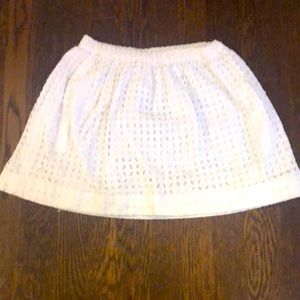J Crew Cuts white Eyelet Skirt